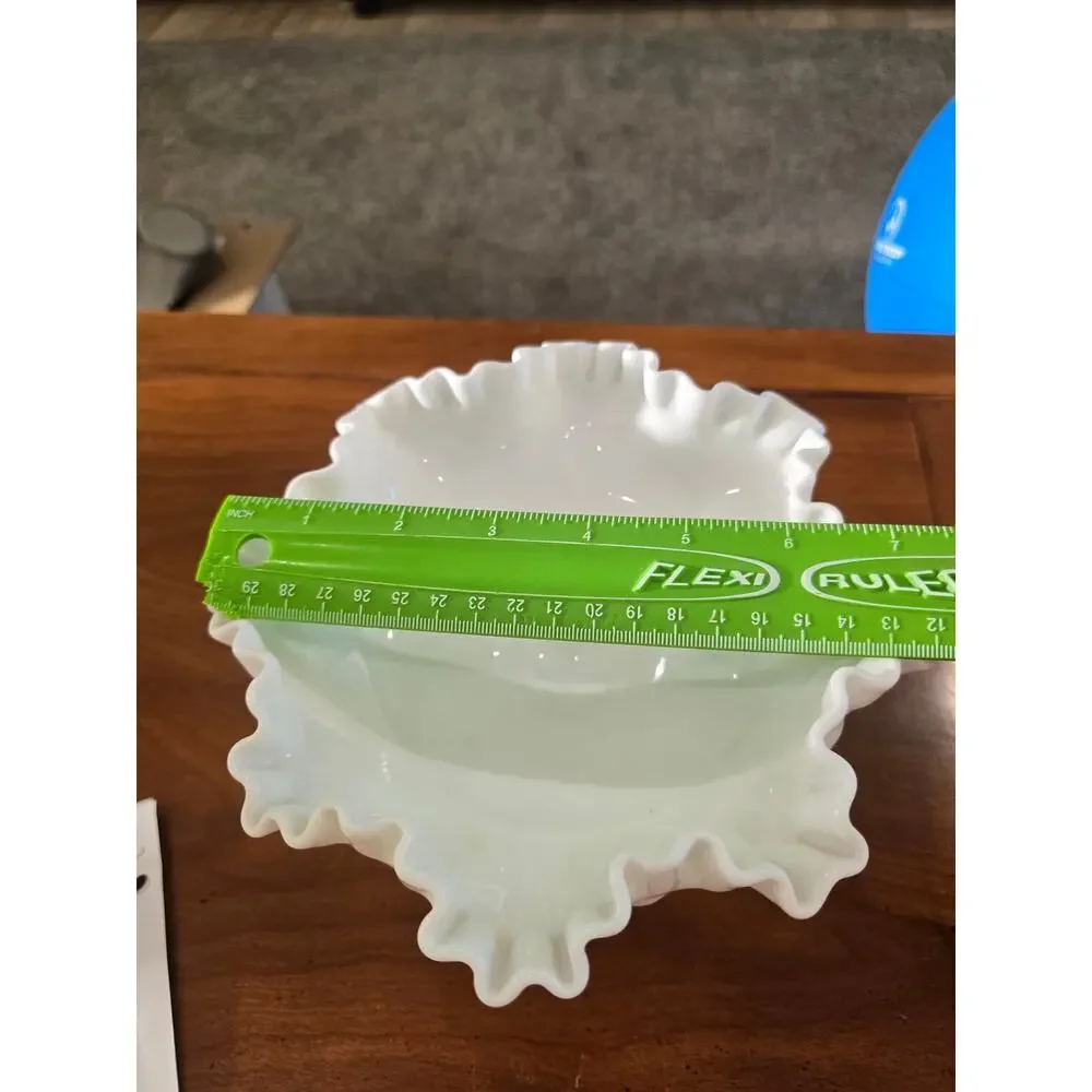Vintage Hobnail Milk Glass Compote Pedestal Candy Dish